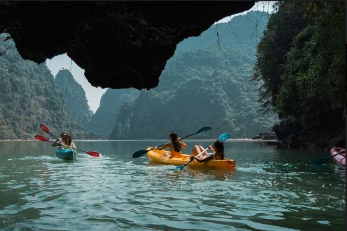 Kayaking in Ha Long Bay