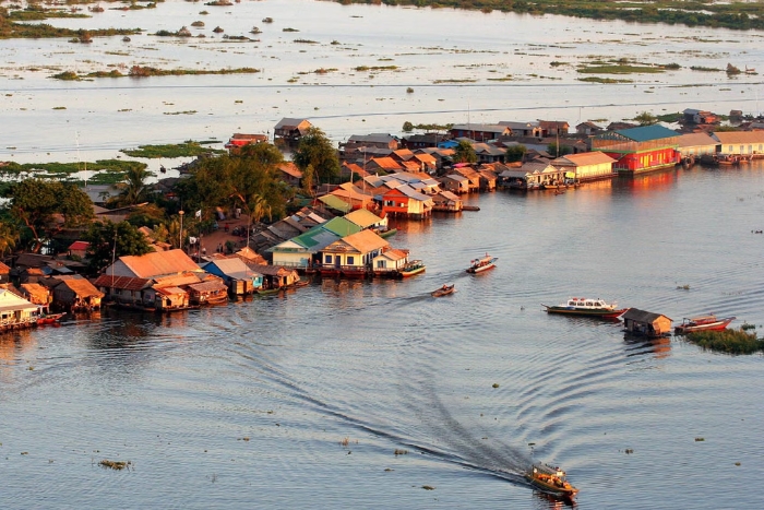 Tonle Sap Floating Village in Siem Reap, Cambodia