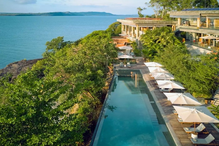 A step toward the sea at Six Senses Krabey Island, one of the best beach resorts in Southeast Asia