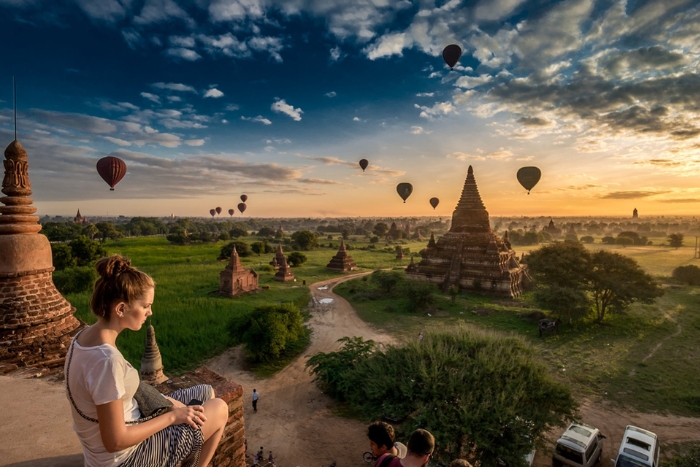 Start your day in wonder – Float in a hot-air balloon at Bagan sunrise