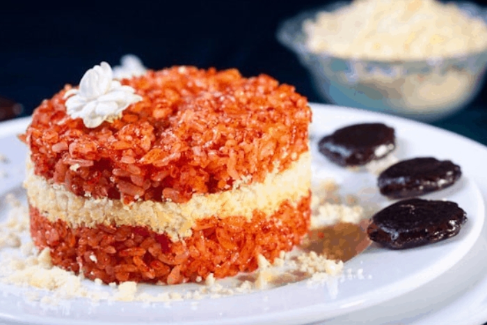 Gac sticky rice on Tet holiday